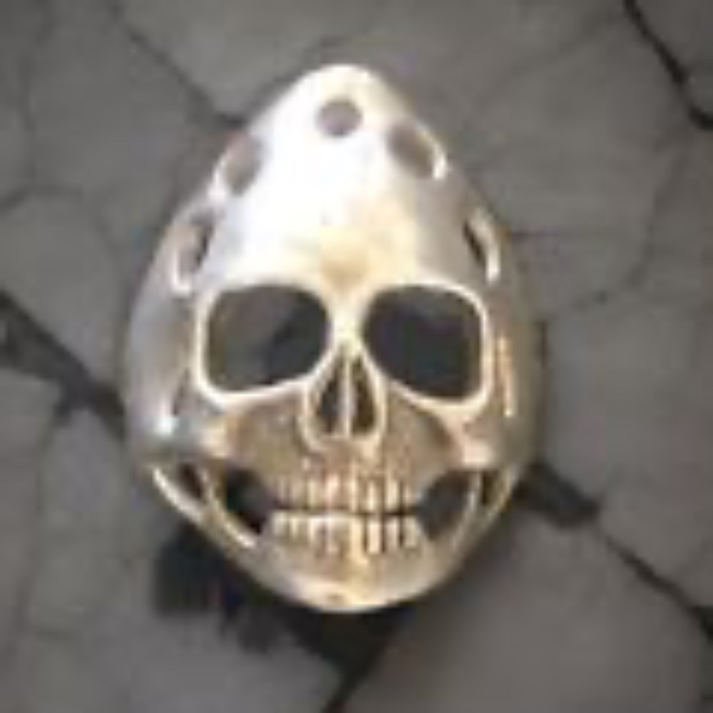 Vintage Handmade Sterling Silver Elegant SKULL RING GREAT FROG STYLE SZ12 .25oz